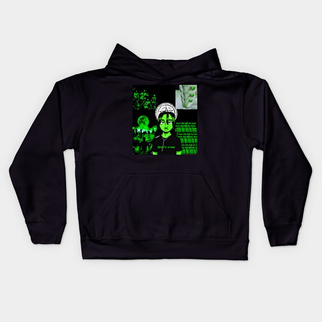 Green hell of indistinctmind Kids Hoodie by Indistinctmind